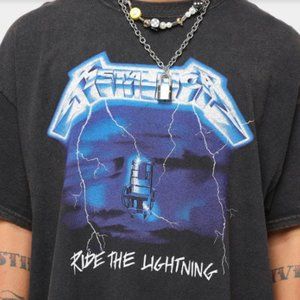 Metallica Band T-Shirt, Metallica Ride the Lightning Unisex Design T-Shirt